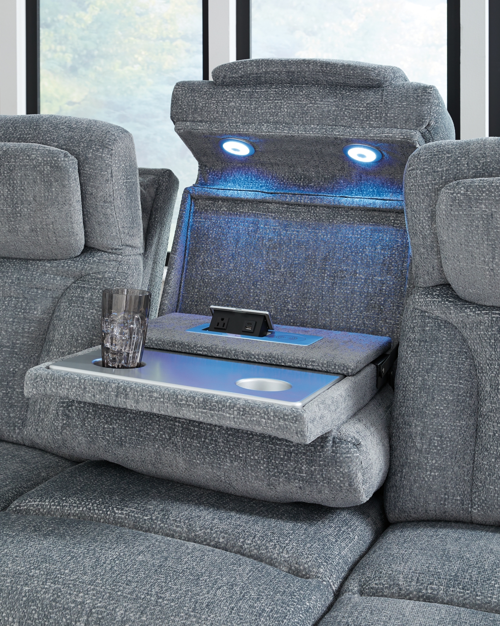 Signature Design by Ashley Studio Cave Pwr Rec Sofa With Adj Headrest