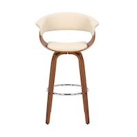 26" Mid-Century Swivel Counter Height Barstool