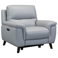 Contemporary Leather Power Recliner Chair with USB Port