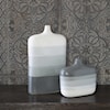 Uttermost Accessories - Vases and Urns Guevara Striped Gray Vases, S/2