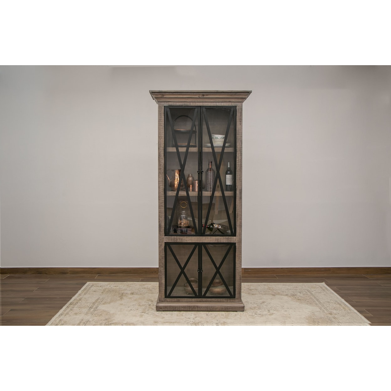 International Furniture Direct 9201 Xoan Cabinet