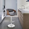 Armen Living Gionni Upholstered Swivel Bar Stool