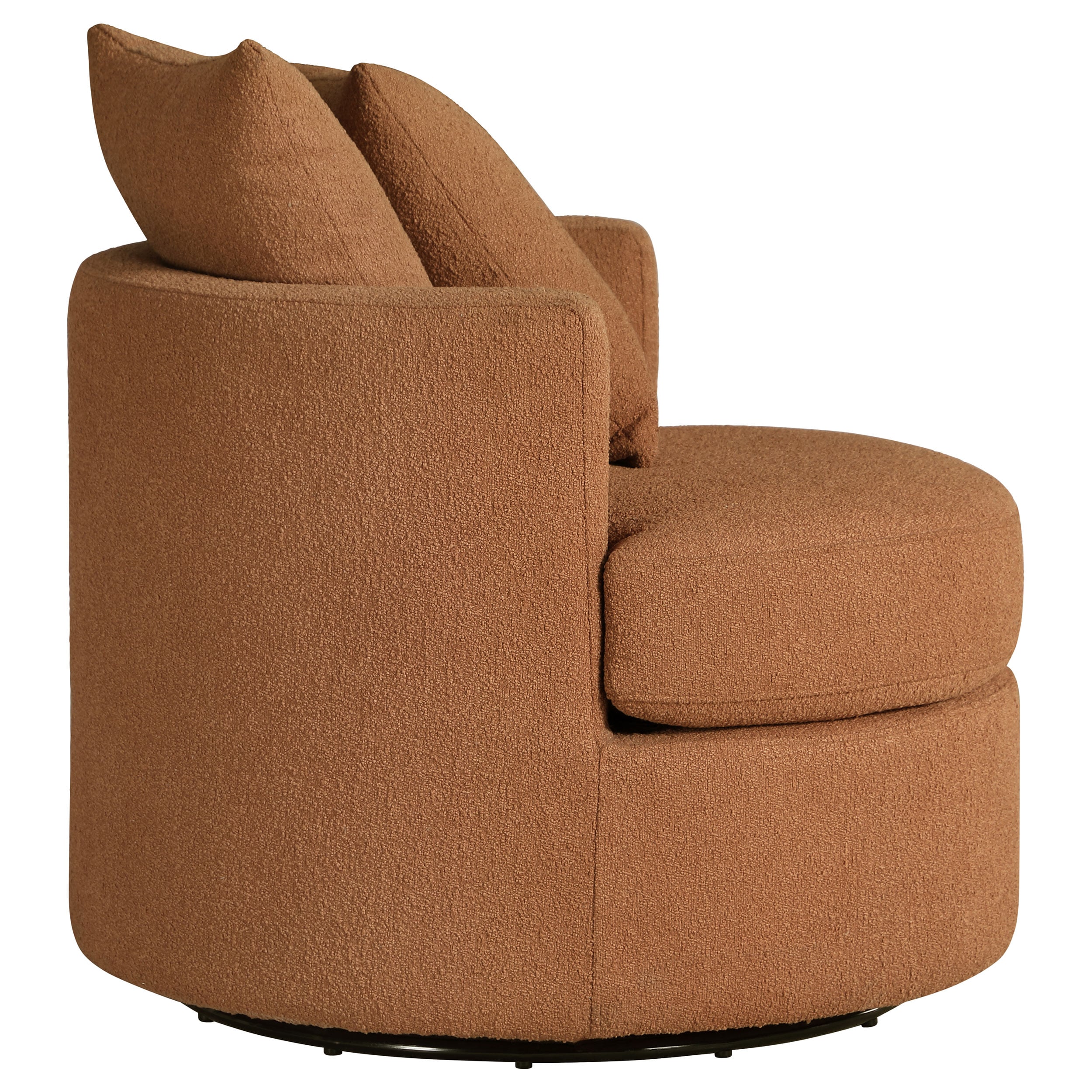Coaster Debbie Debbie Swivel Accent Chair Burnt Orange