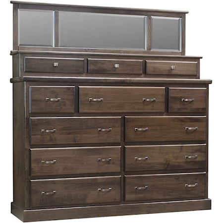 Dresser with Jewelry Deck and Mirror