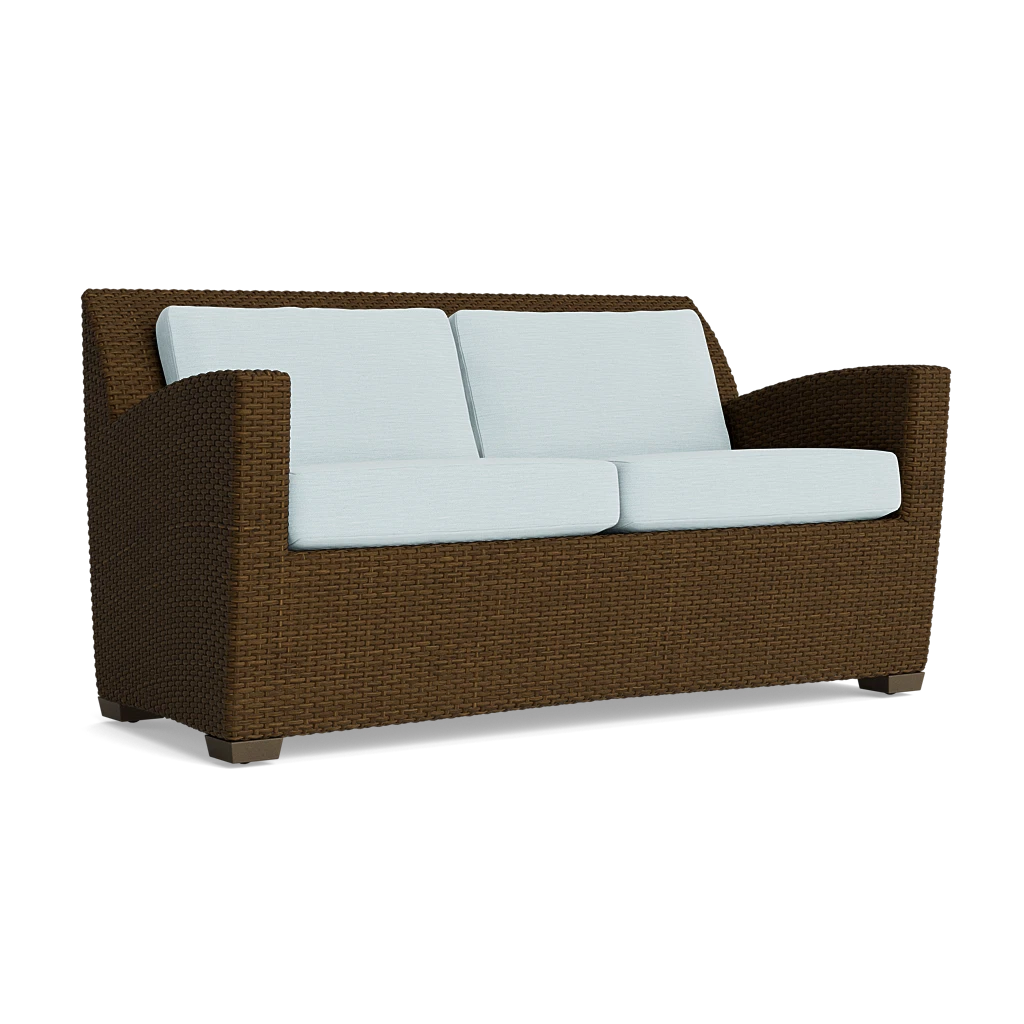 Slim-Back Wicker Loveseat
