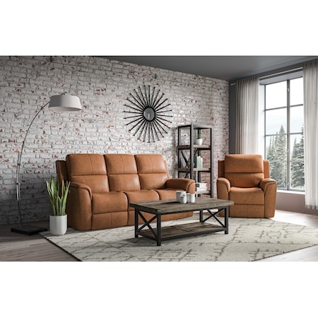 Leather TRIPLE Power Reclining Group