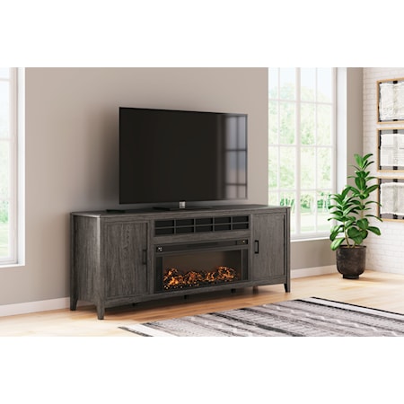 84&quot; TV Stand with Electric Fireplace