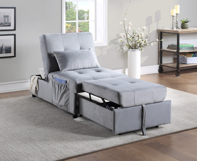 Homelegance Garrell Lift Top Storage Bench with Pull-out Bed