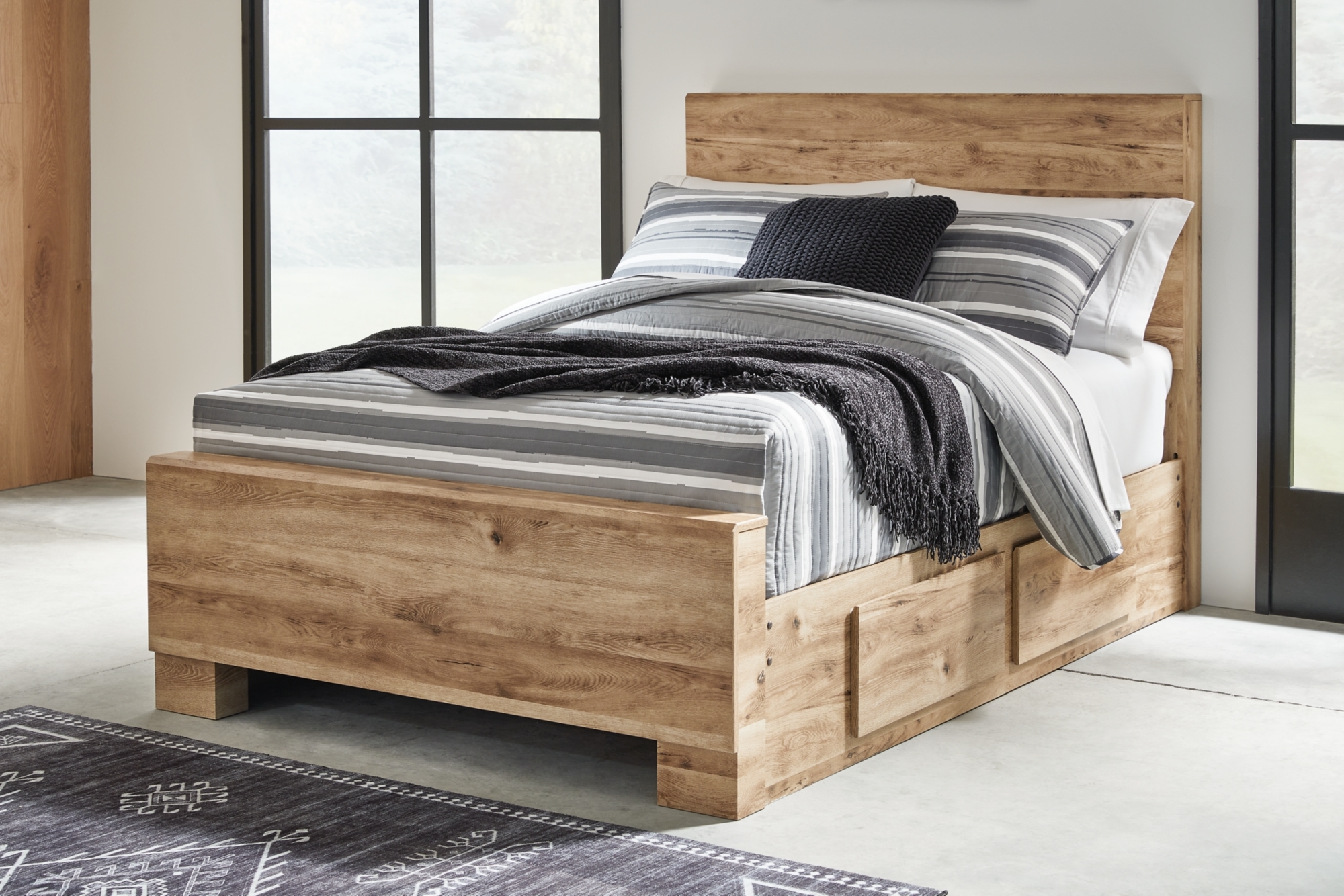 StyleLine WREN Full Panel Bed With 1 Side Storage