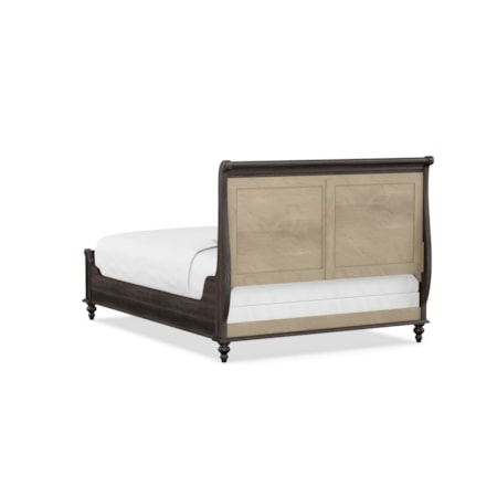 Queen Sleigh Bed with Low Footboard