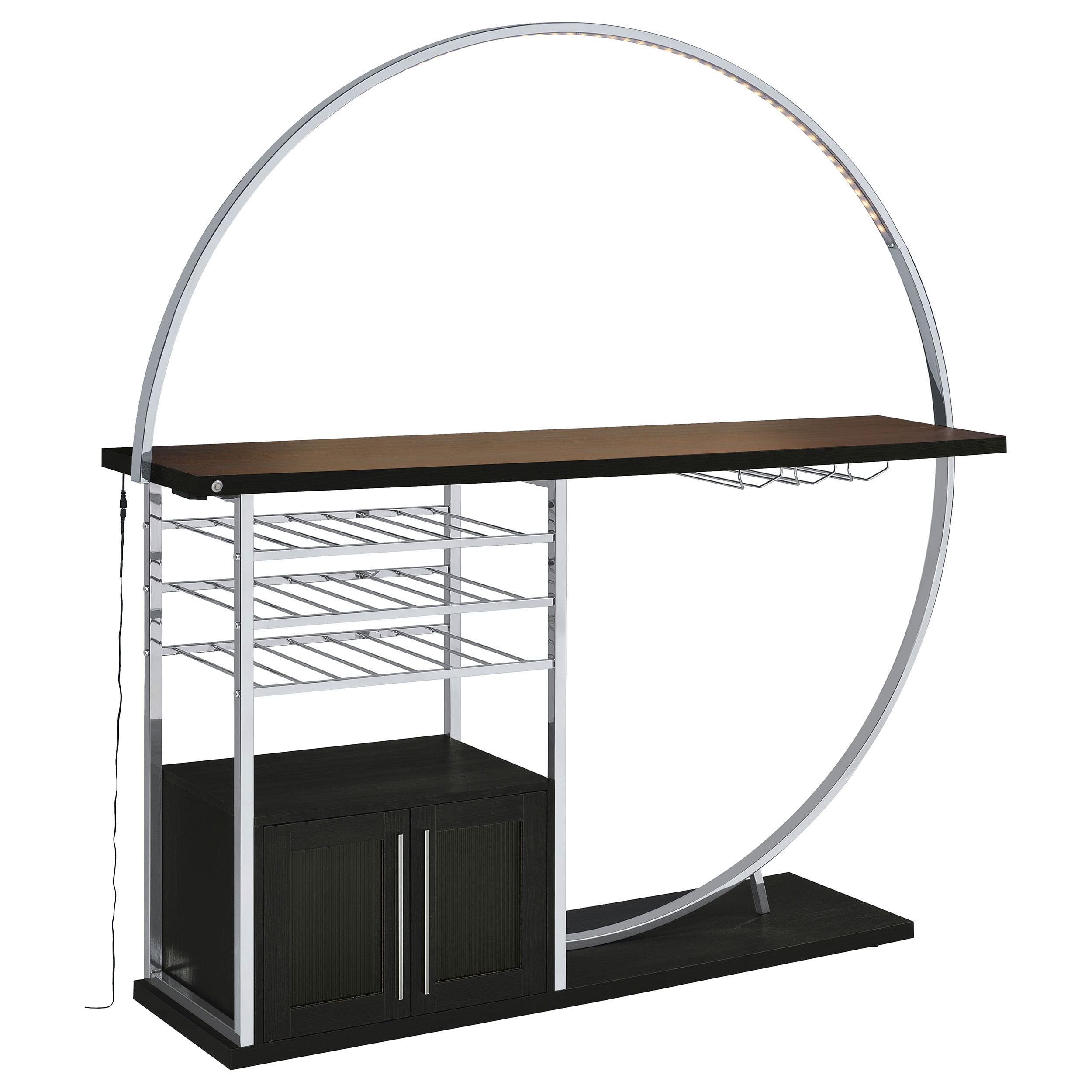 Risley Circular LED Home Bar Cabinet
