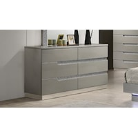 Contemporary 6-Drawer Dresser