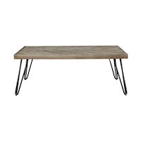Industrial Coffee Table with Hair Pin Legs  