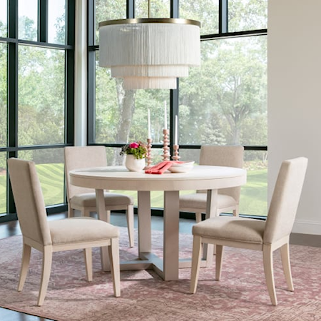 5-Piece Dining Set with Round Table