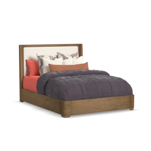 Transitional Queen Upholstered Bed