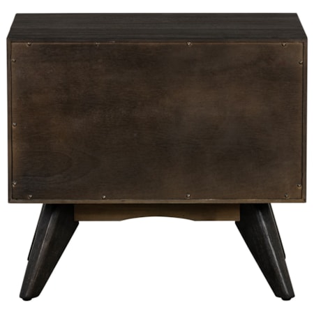 Acacia Mid-Century 2 Drawer Nightstand