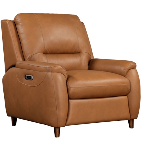 Transitional Power Recliner with Power Headrest