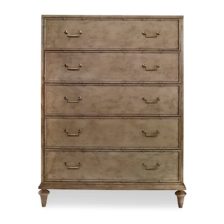 Contemporary 5-Drawer Low Chest