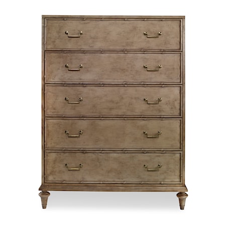 Details 5 Drawer Low Chest