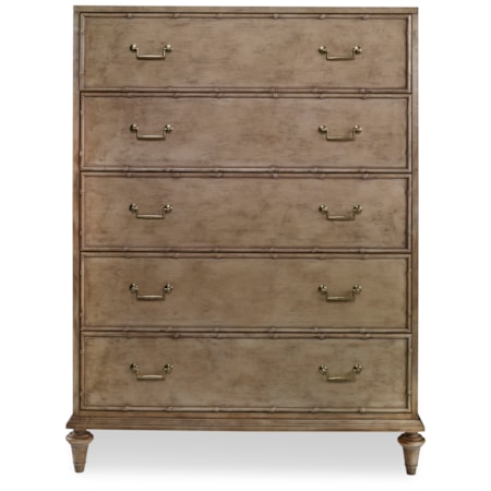 Details 5 Drawer Low Chest
