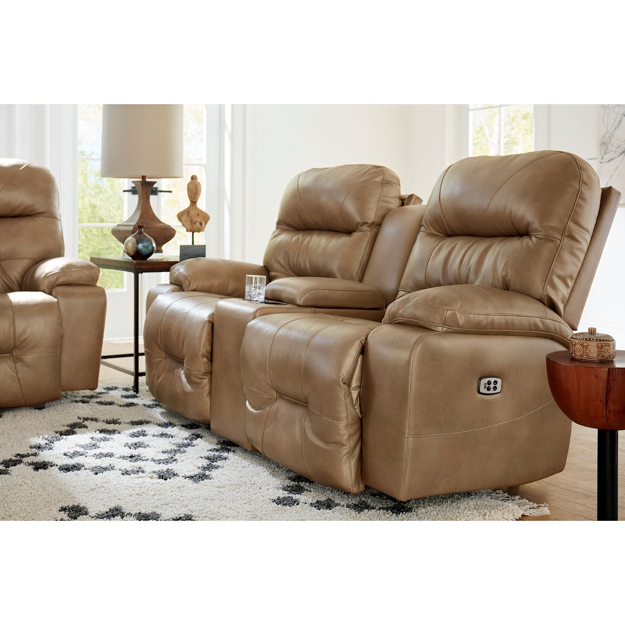 Bravo Furniture Ryson Power Rocker Console Loveseat