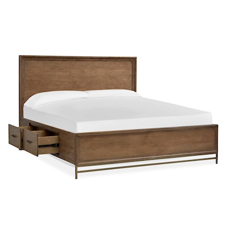 Queen Panel Storage Bed