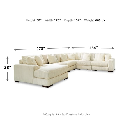 6-Piece Sectional With Chaise