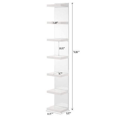 White Open Shelving Rack