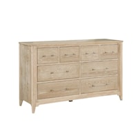 Contemporary 8 Drawer Dresser with Ball Bearing Glides