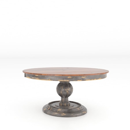 Customizable 60" Round Wood Solid Top Table