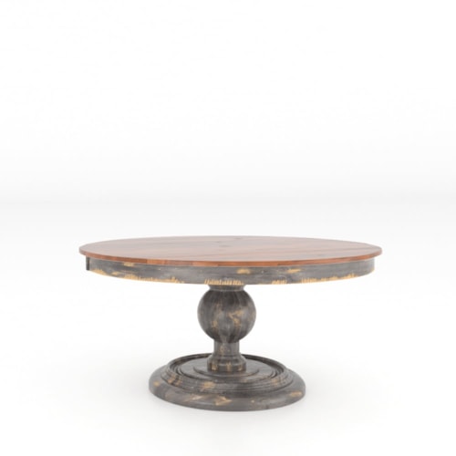 Farmhouse Customizable 60" Round Wood Solid Top Table