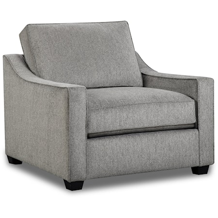 St. Charles Contemporary Accent Chair with Slope Arms