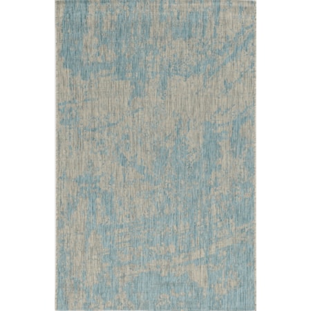 2’7” x 3’11” Teal Strokes Rug