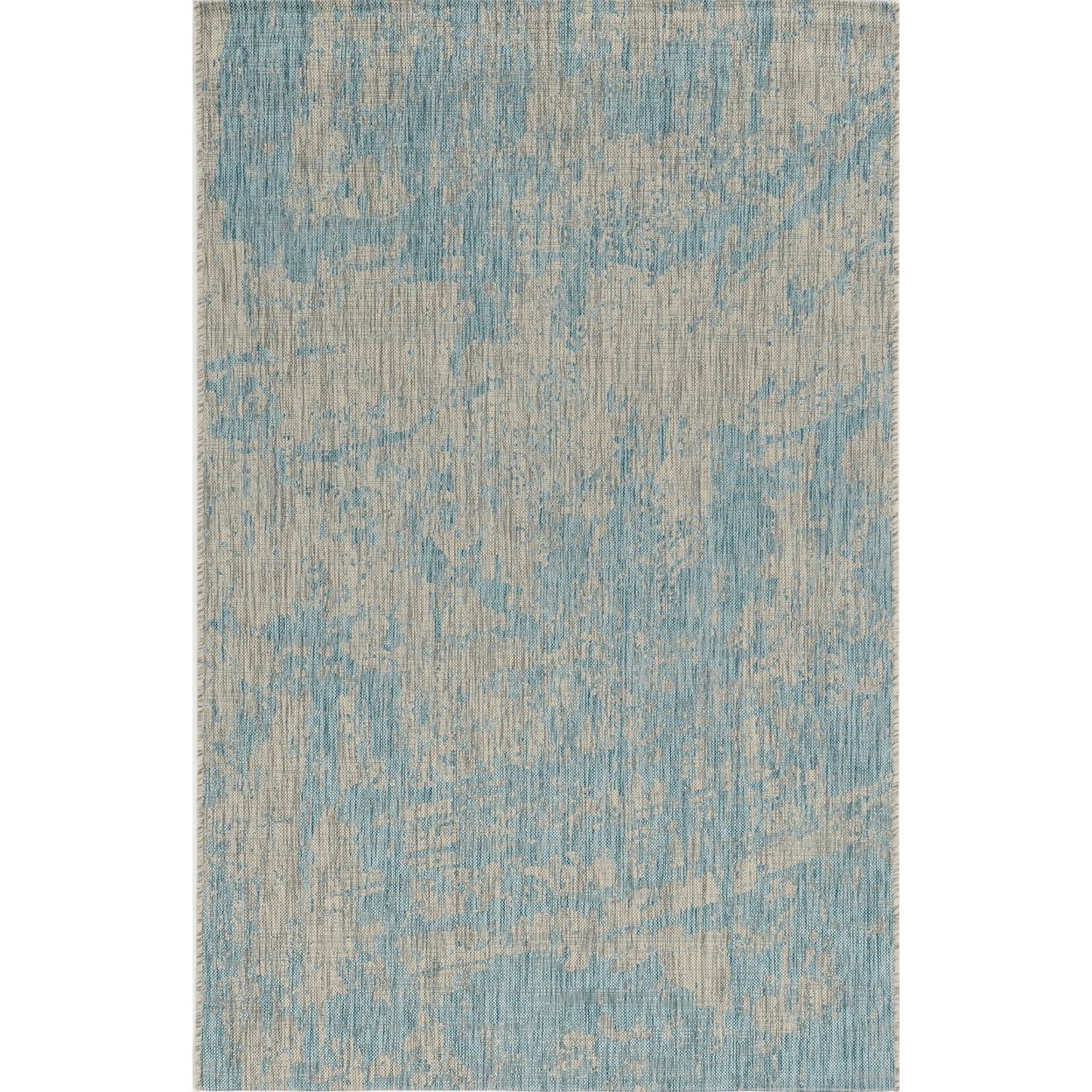 Kas Provo 2’7” x 3’11” Teal Strokes Rug