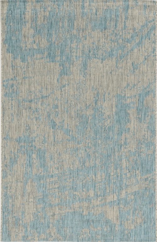 2’7” x 3’11” Teal Strokes Rug