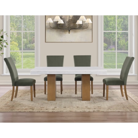 5-pc. Marble-Top Dining Set