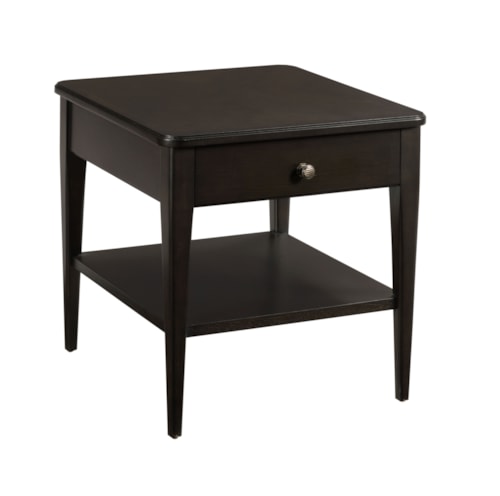 Transitional End Table with Drawer