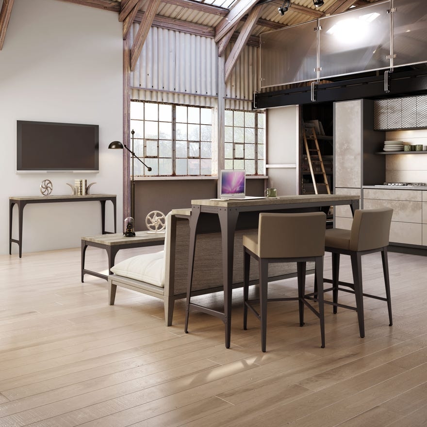 Low Back Upholstered Bar Height Stool