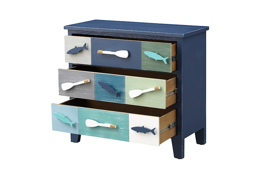Pieces in Paradise Three Drawer Chest by Coast2Coast Home at Fashion Furniture