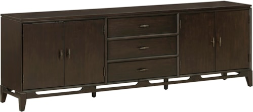 Transitional 85" Console with Adjustable Shelves