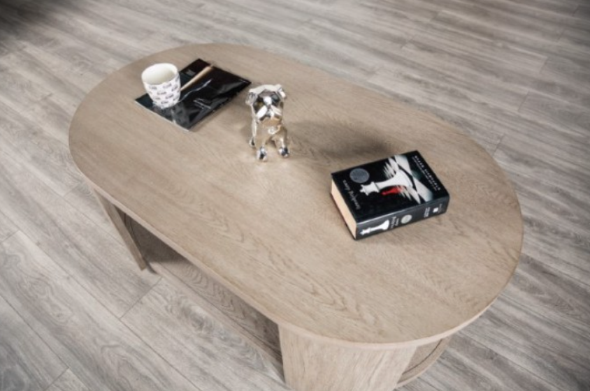 Oval Cocktail Table Oak