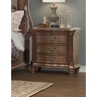Traditional 3-Drawer Nightstand
