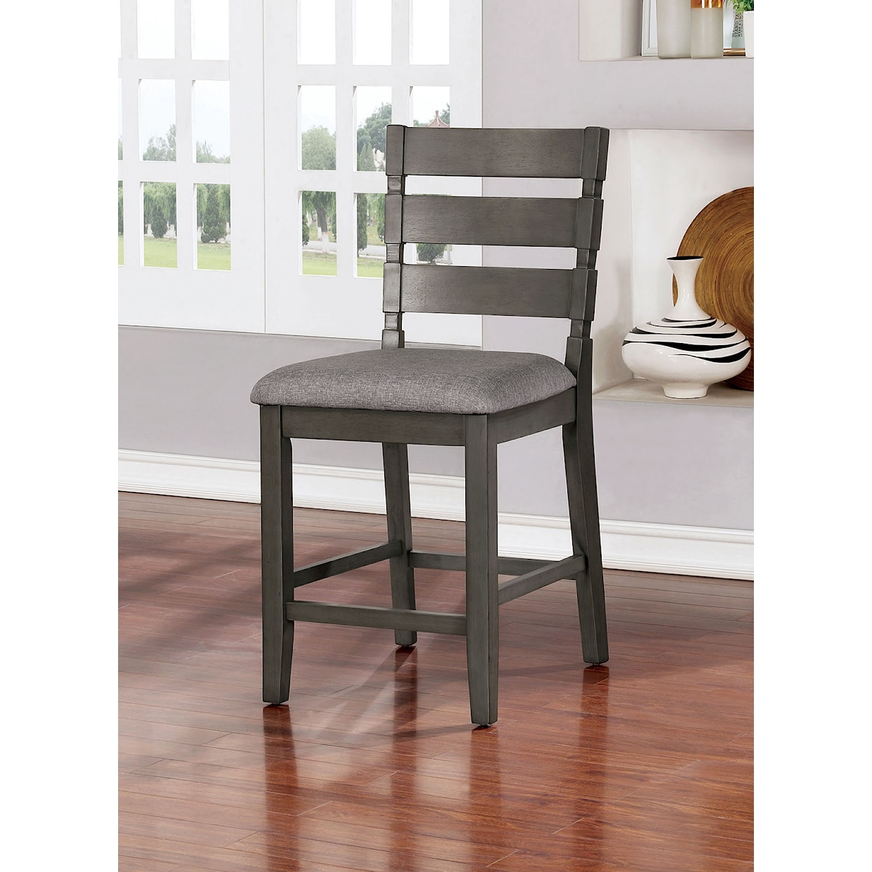 Furniture of America - FOA Viana 2-Piece Counter Height Chair Set