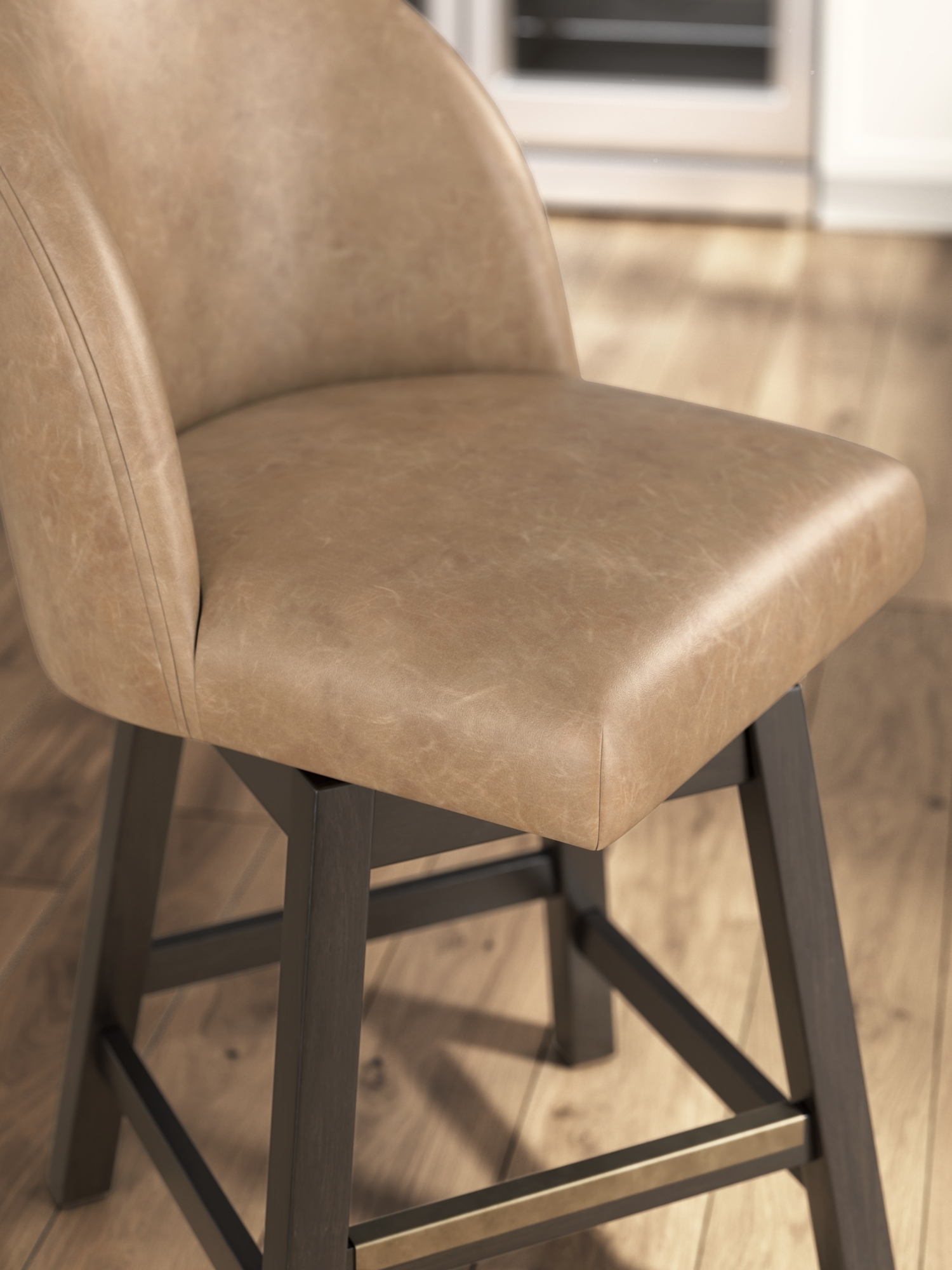 Signature Design by Ashley Neymorton Uph Swivel Barstool