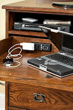 Media Console Offers AC Power Strip