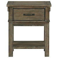 Nightstand with 1 Drawer and 1 Shelf