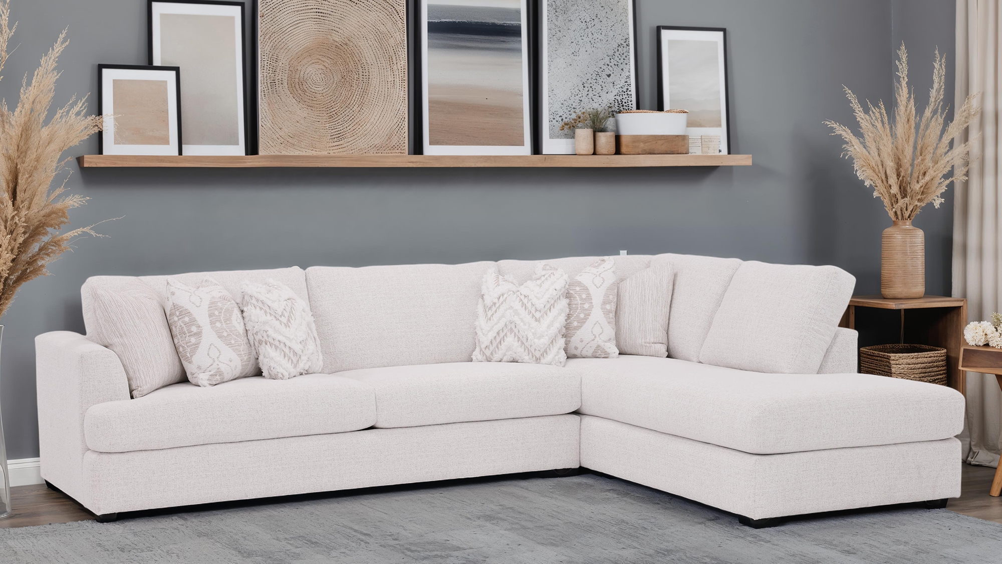 Stanton 624 Modern 2-pc. Oversized-Chaise Sectional Sofa