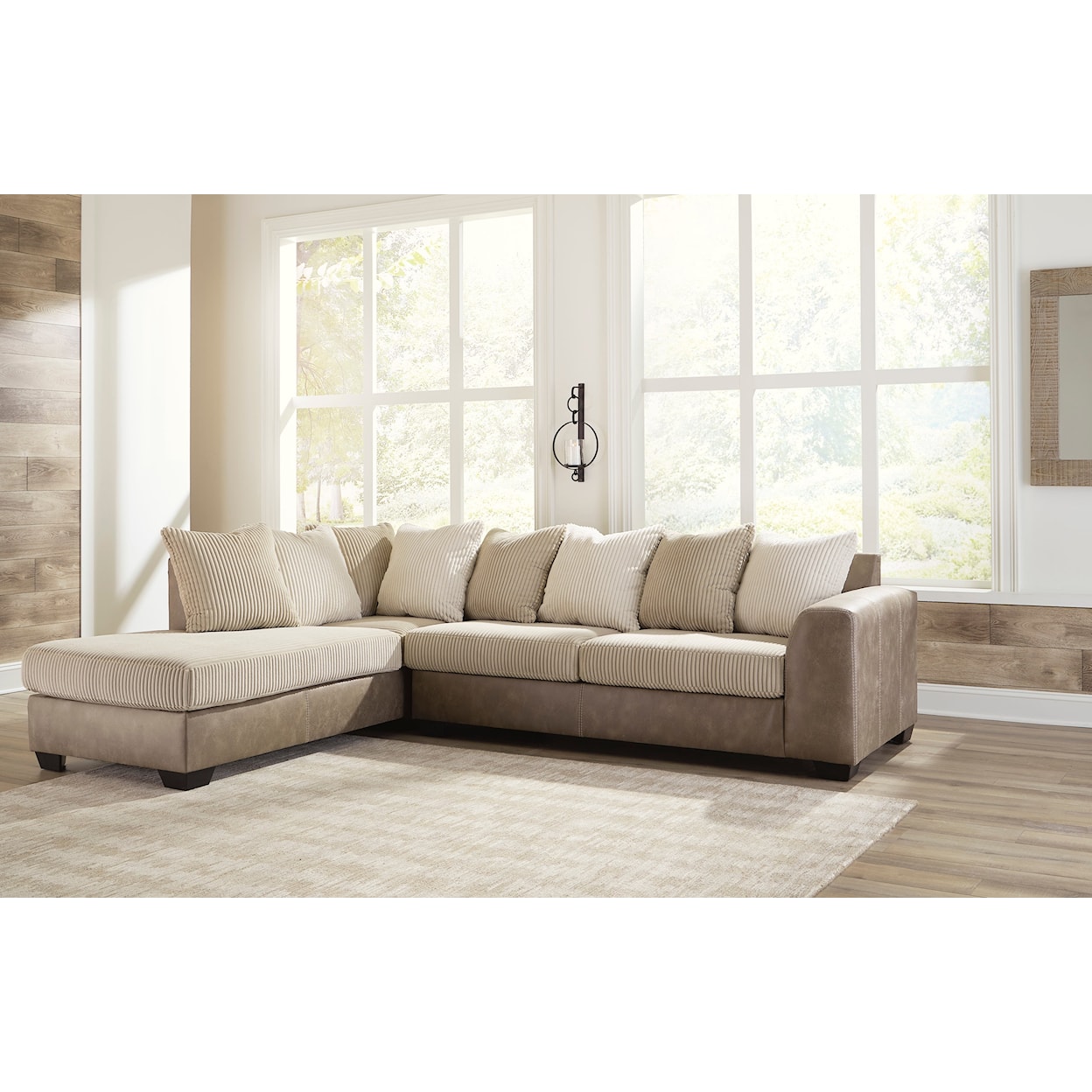 Ashley Furniture Signature Design Keskin 2-Piece Sectional with Chaise