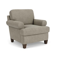Contemporary Accent Chair with Sock Arms