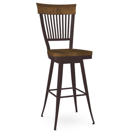 Slat Back Bar Stool